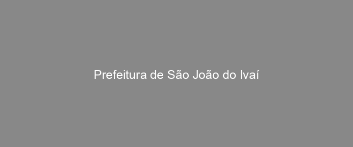 Provas Anteriores Prefeitura de São João do Ivaí